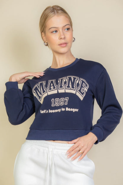 Maine Graphic Drop Shoulder Sweatshirt