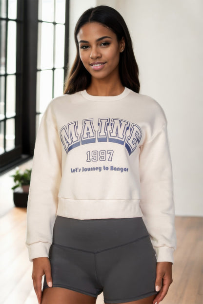 Maine Graphic Drop Shoulder Sweatshirt