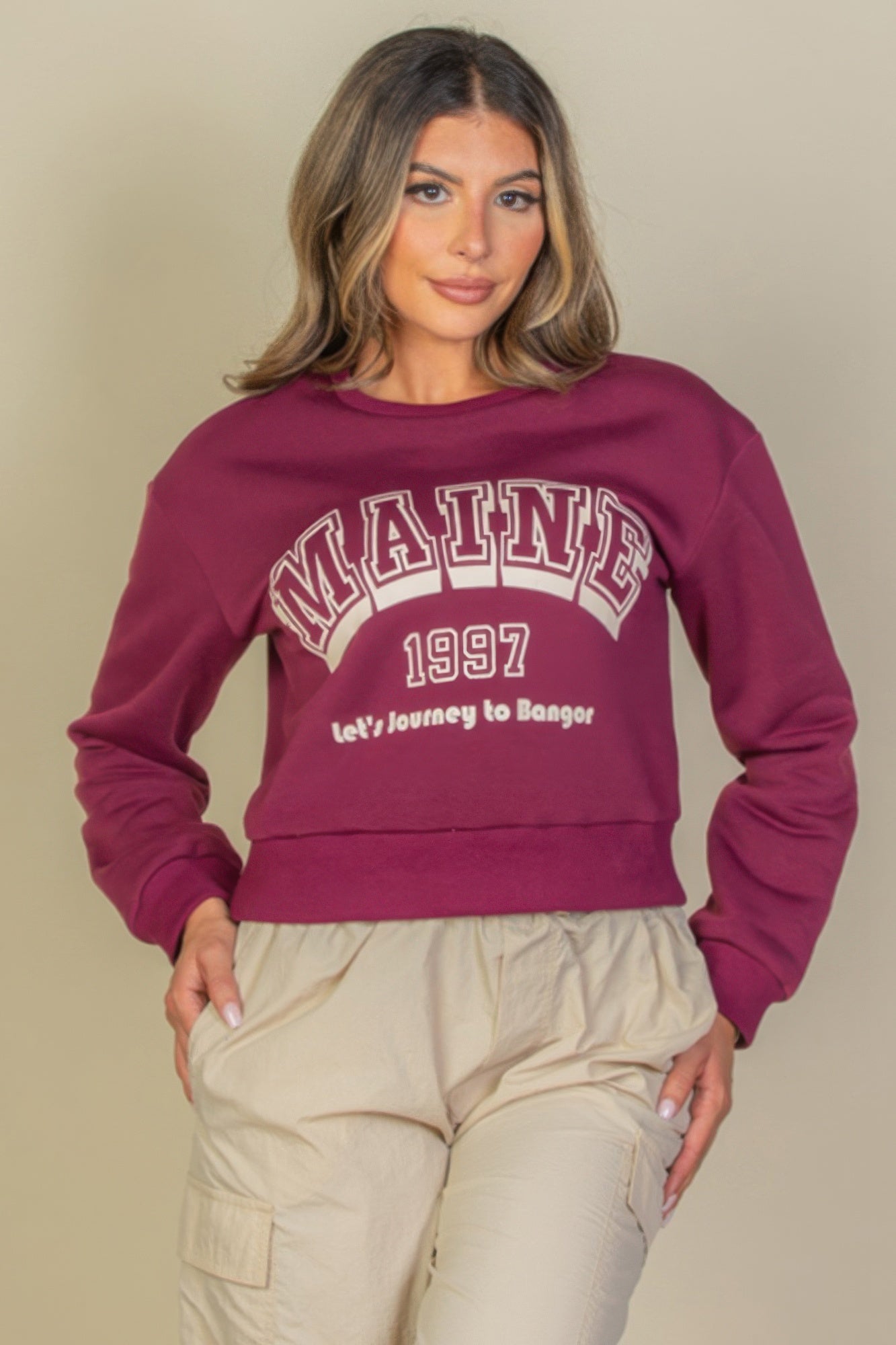 Maine Graphic Drop Shoulder Sweatshirt