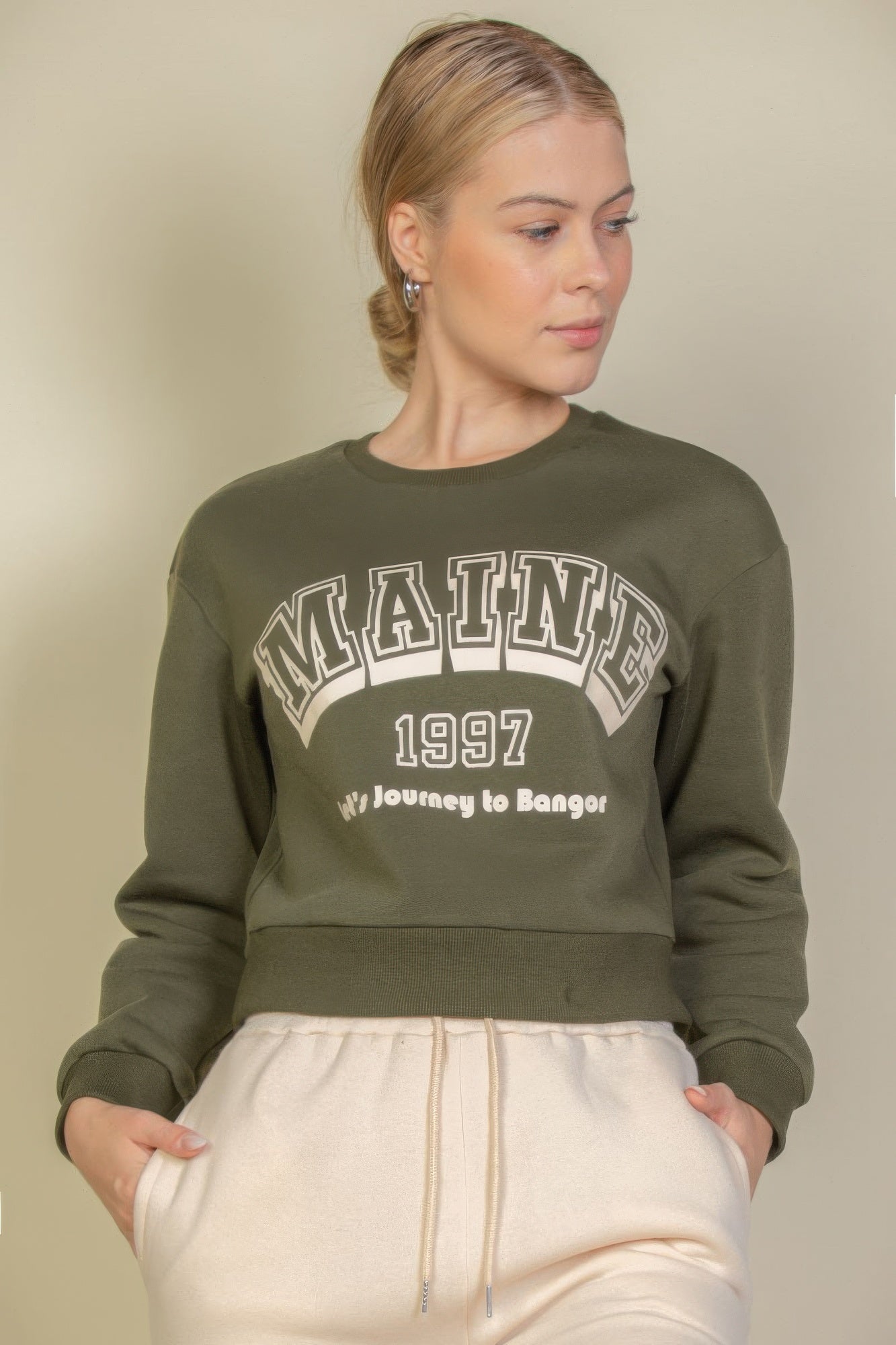 Maine Graphic Drop Shoulder Sweatshirt
