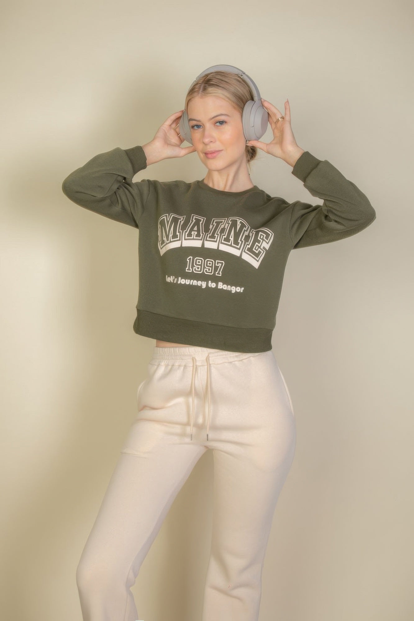 Maine Graphic Drop Shoulder Sweatshirt
