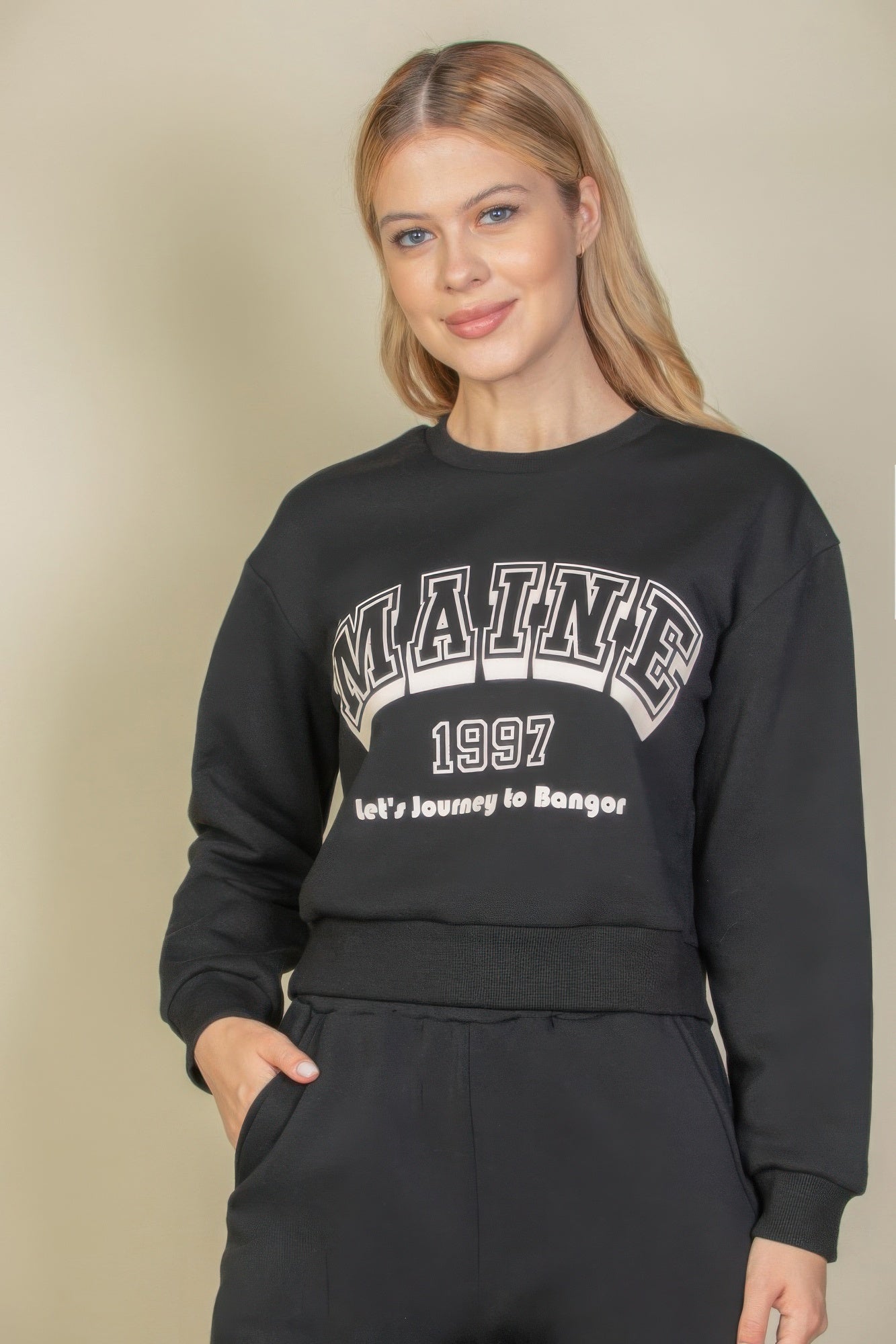 Maine Graphic Drop Shoulder Sweatshirt