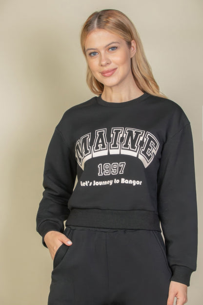 Maine Graphic Drop Shoulder Sweatshirt