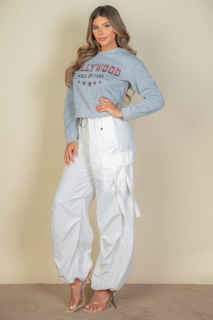 Hollywood Graphic Drop Shoulder Sweatshirt