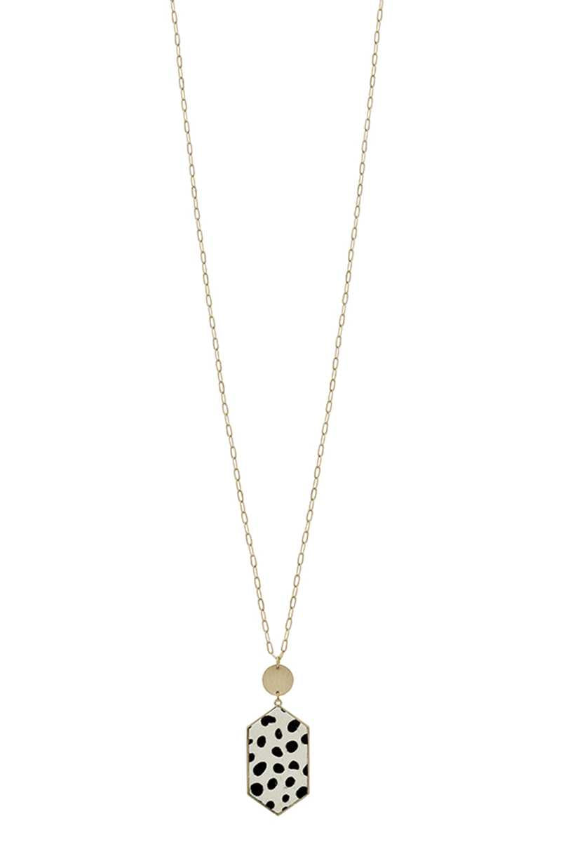 Leopard Pendant Long Necklace