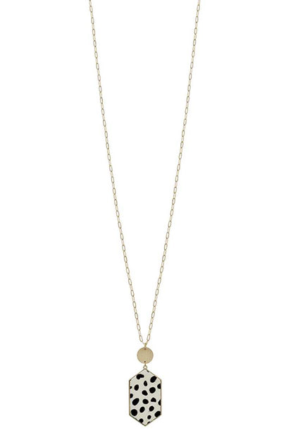 Leopard Pendant Long Necklace