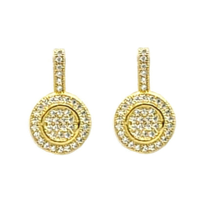 Round Rhinestone Earrings